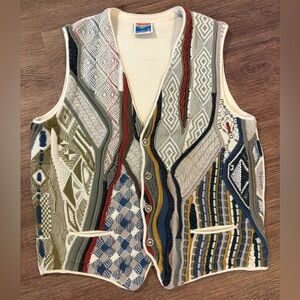 VTG Aklanda Pure Wool Men’s Sweater Vest Size XL Made in Australia COOGI Vibes